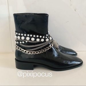 boots zara perles